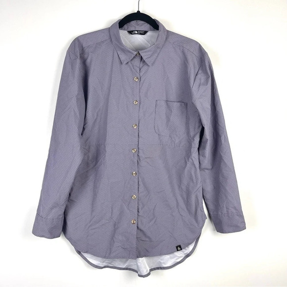 The North Face Stevie Long Sleeve Button Front Tunic Shirt Purple Size Medium - Picture 1 of 10